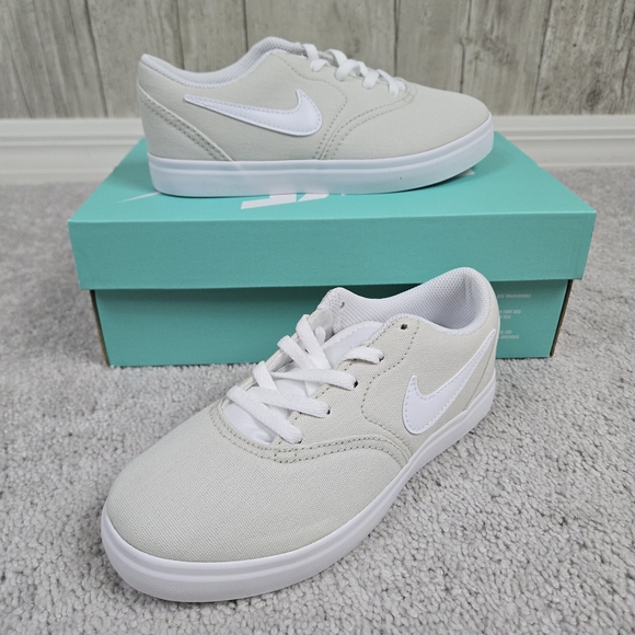Nike Other - Nike SB Check Canvas Little Kids Skate Shoes Light Bone Off White Youth 2y